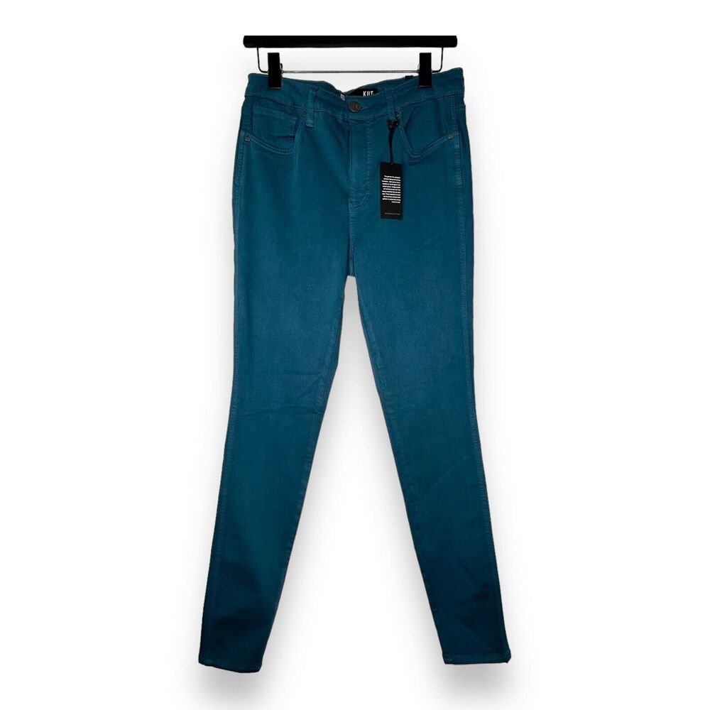 New KUT FROM THE KLOTH High Rise‎ Mia Toothpick Skinny Jeans 8 Ocean Blue Jeans